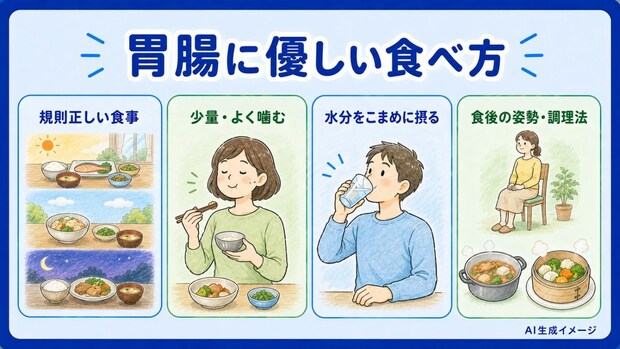 胃腸に負担をかけない食事の仕方