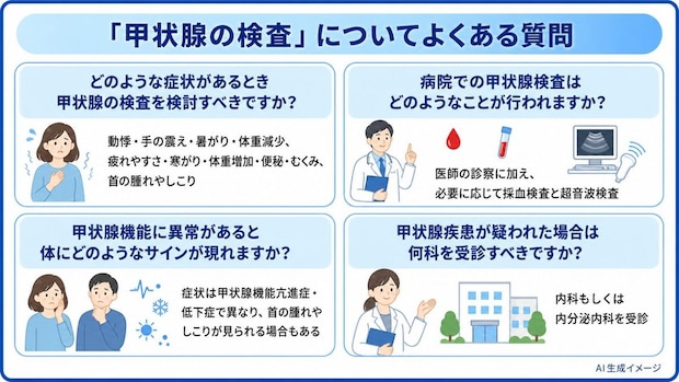「甲状腺の検査」についてよくある質問