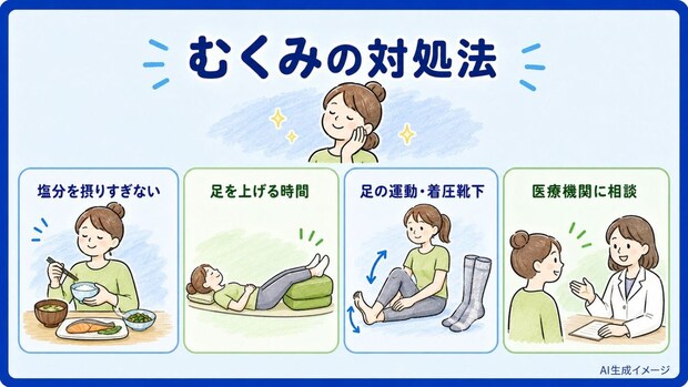 女性ホルモンの乱れでむくみやすい場合どうしたらいい?