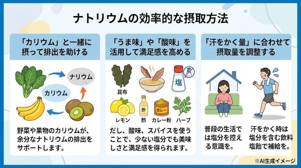 ナトリウムの効率的な摂取方法