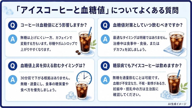 「アイスコーヒーと血糖値」についてよくある質問