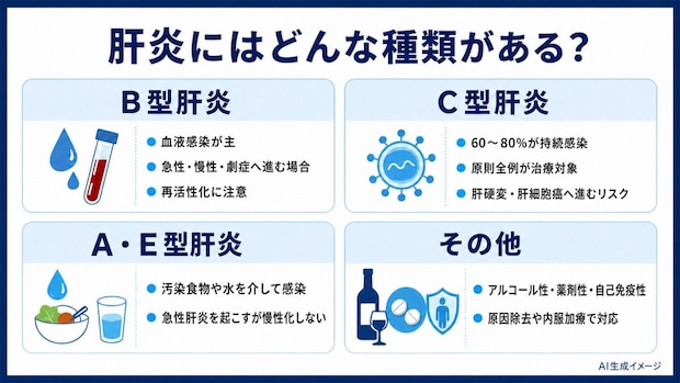 肝炎にはどんな種類がある？