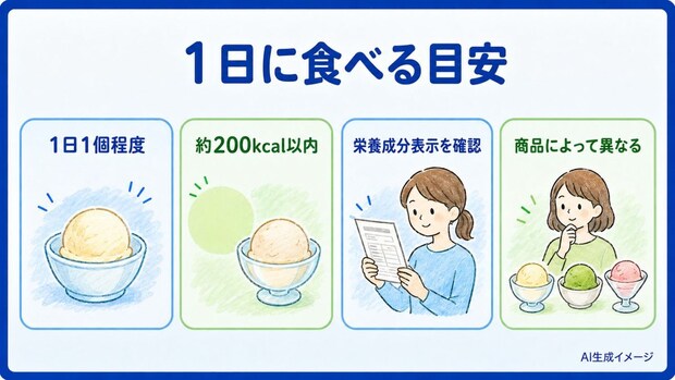 アイスクリームは1日何個（何キロカロリー）まで？