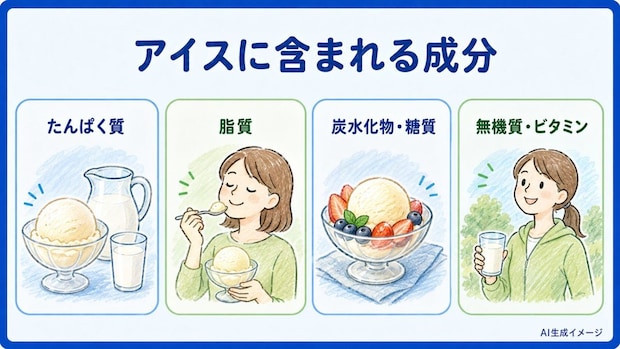 アイスクリームにはどんな成分が含まれている？