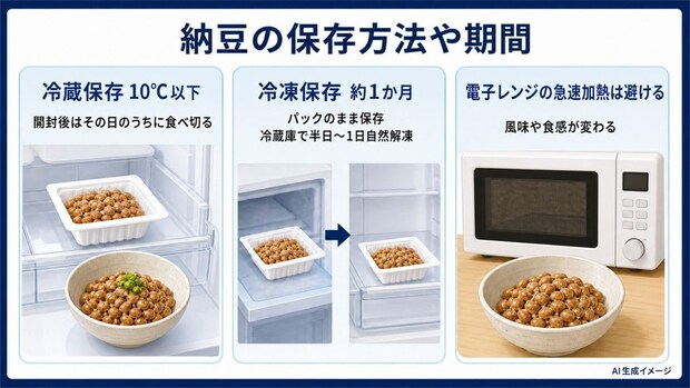 納豆の保存方法や期間