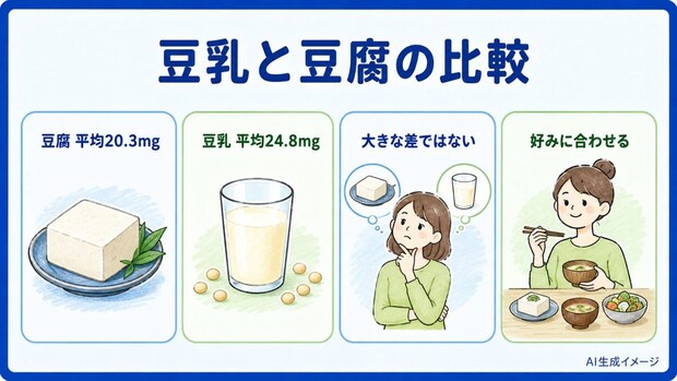 「豆乳」と「豆腐」どっちの方が女性ホルモンが多く分泌される?