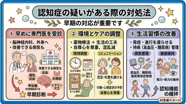 認知症の疑いがある際の対処法