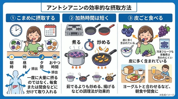 アントシアニンの効率的な摂取方法