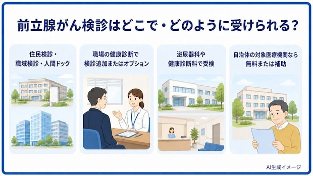 前立腺がん検診はどこで・どのように受けられる？