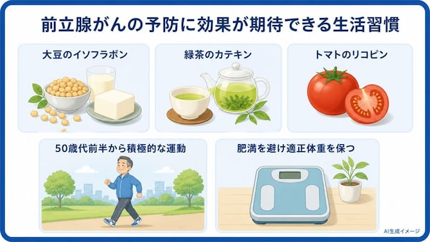 前立腺がんの予防に効果が期待できる生活習慣