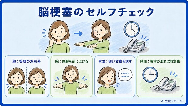 脳梗塞のセルフチェック法
