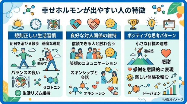 幸せホルモンが出やすい人の特徴