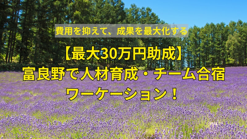 【北海道富良野市】旅費助成でチームの成果を最大化！企業が今注目する「人材育成ワーケーション」とは？