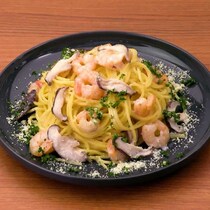 牛乳で作る！エビとしいたけのクリームパスタ