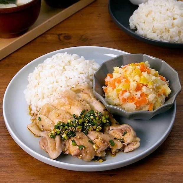 一気に3品！炊飯器でねぎだれチキン献立