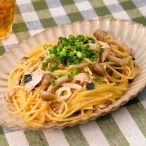 お吸い物の素で作る！松茸風レンチンパスタ