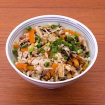3合炊き炊飯器で！もずくとえのきの炊き込みご飯