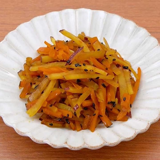 ささっと作れる♪さつまいもとかぼちゃのきんぴら