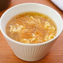 ふわとろ食感♪なめたけ卵スープ