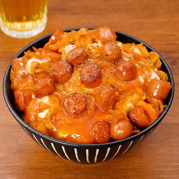 パパッと簡単！とろたまウインナー丼