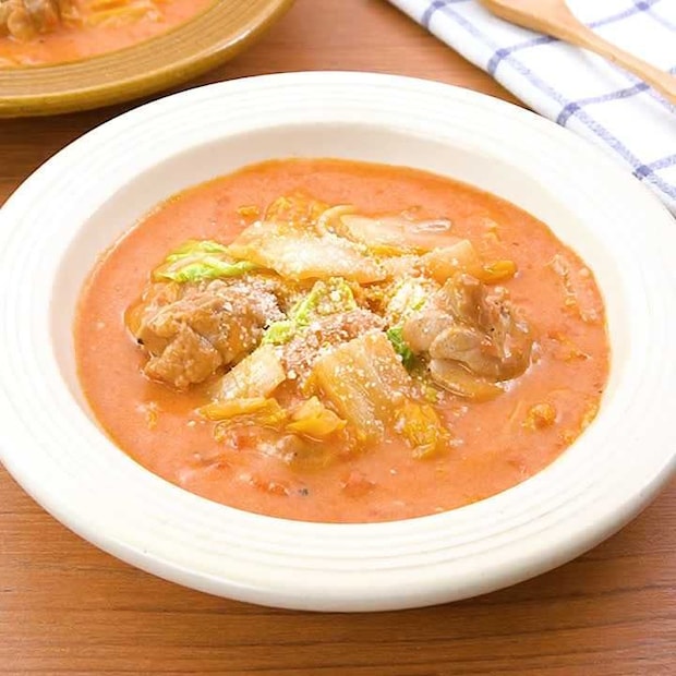 とろとろ!鶏肉と白菜のトマトクリーム煮
