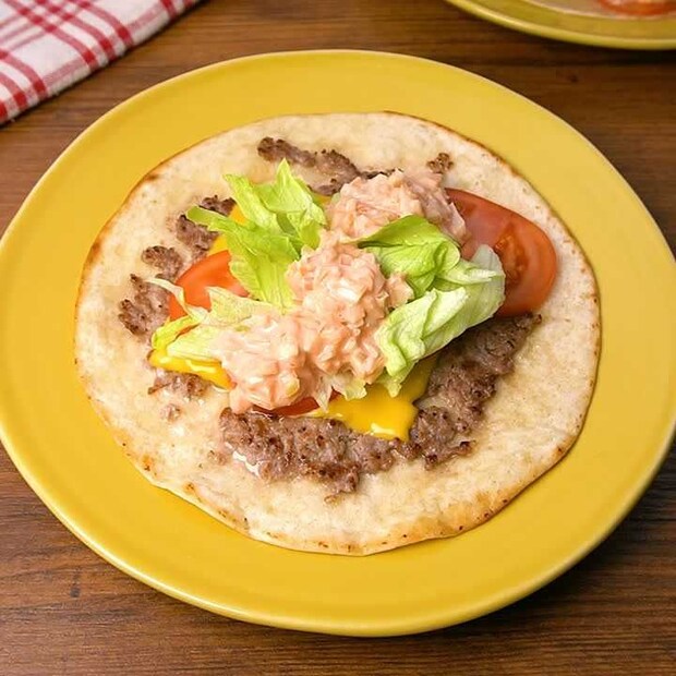 10分で作れる!トルティーヤでバーガー風