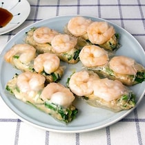 レンジで簡単♪ライスペーパーえび蒸し餃子
