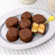 お家で手作り♪一口バナナチョコアイス