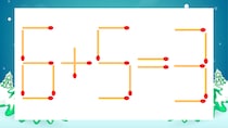 【マッチ棒クイズ】1本だけ動かして正しい式に：6+5=3？