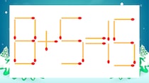 【マッチ棒クイズ】1本だけ動かして正しい式に：8+5=15？