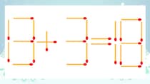 【マッチ棒クイズ】1本だけ動かして正しい式に：13+3=18？