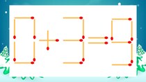 【マッチ棒クイズ】1本だけ動かして正しい式に：0+3=9？