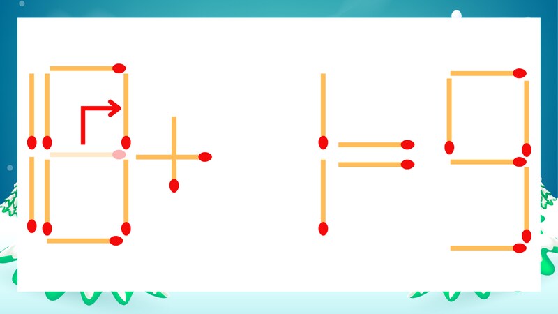 【マッチ棒クイズ】1本だけ動かして正しい式に:16-1=9?の正解画像