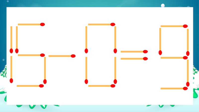 【マッチ棒クイズ】1本だけ動かして正しい式に:15-0=9?の画像