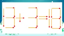 【マッチ棒クイズ】1本だけ動かして正しい式に：13+3=18？