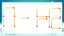 【マッチ棒クイズ】1本だけ動かして正しい式に：17-1=12？