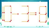 【マッチ棒クイズ】1本だけ動かして正しい式に：10-3=8？