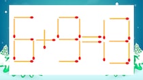【マッチ棒クイズ】1本だけ動かして正しい式に：6+9=13？