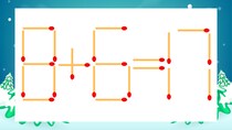 【マッチ棒クイズ】1本だけ動かして正しい式に：8+6=17？