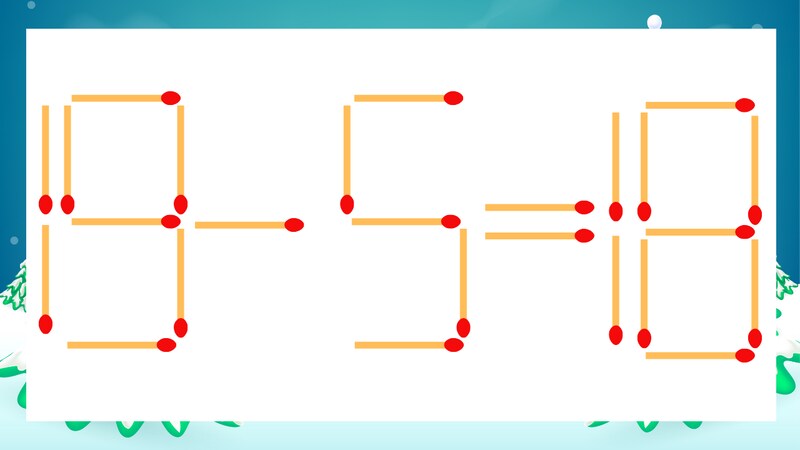 【マッチ棒クイズ】1本だけ動かして正しい式に：19-5=18？