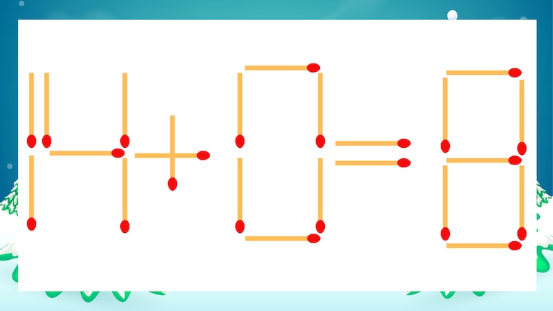 【マッチ棒クイズ】1本だけ動かして正しい式に:14-0=8?