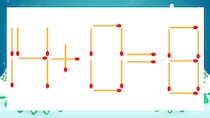 【マッチ棒クイズ】1本だけ動かして正しい式に：14-0=8？