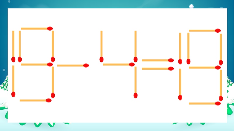 【マッチ棒クイズ】1本だけ動かして正しい式に:19-4=19?の画像