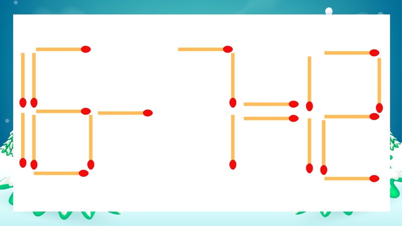 【マッチ棒クイズ】1本だけ動かして正しい式に：16-7=12？の画像