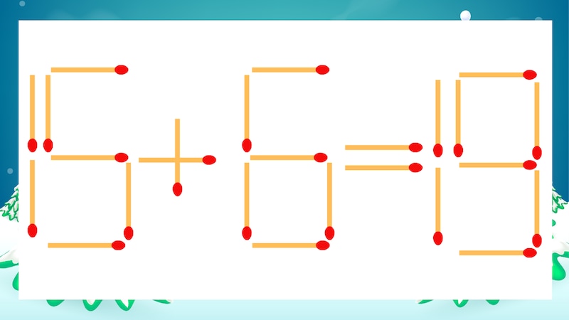 【マッチ棒クイズ】1本だけ動かして正しい式に：15+6=19？の画像