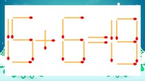 【マッチ棒クイズ】1本だけ動かして正しい式に：15+6=19？