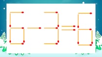 【マッチ棒クイズ】1本だけ動かして正しい式に：6-3=6？