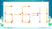 【マッチ棒クイズ】1本だけ動かして正しい式に：6-6=11？