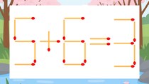 【マッチ棒クイズ】1本だけ動かして正しい式に：5+6=3？