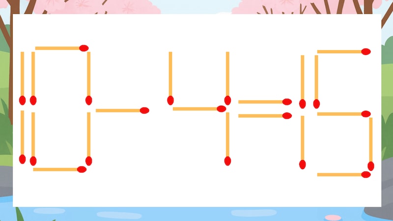 【マッチ棒クイズ】1本だけ動かして正しい式に：10-4=15？の画像